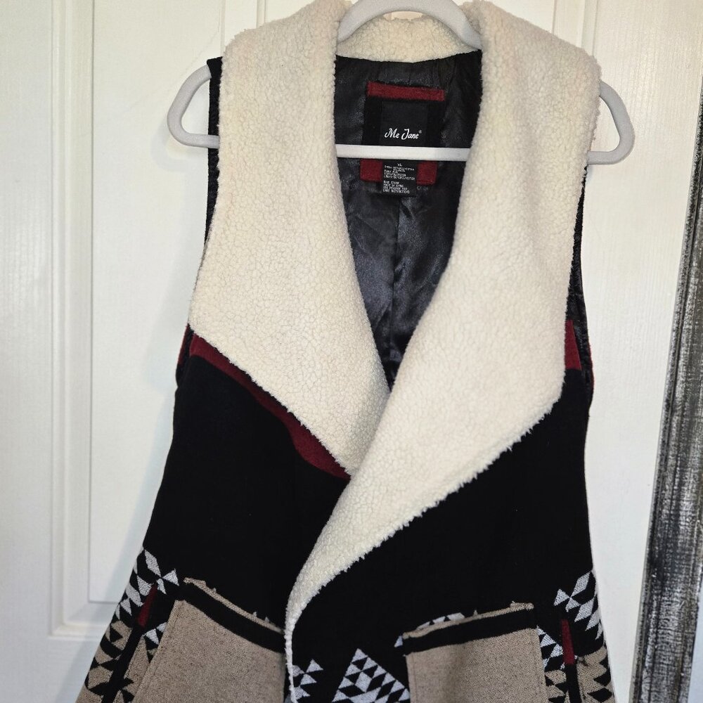 Sherpa collared Souhwestern Vest